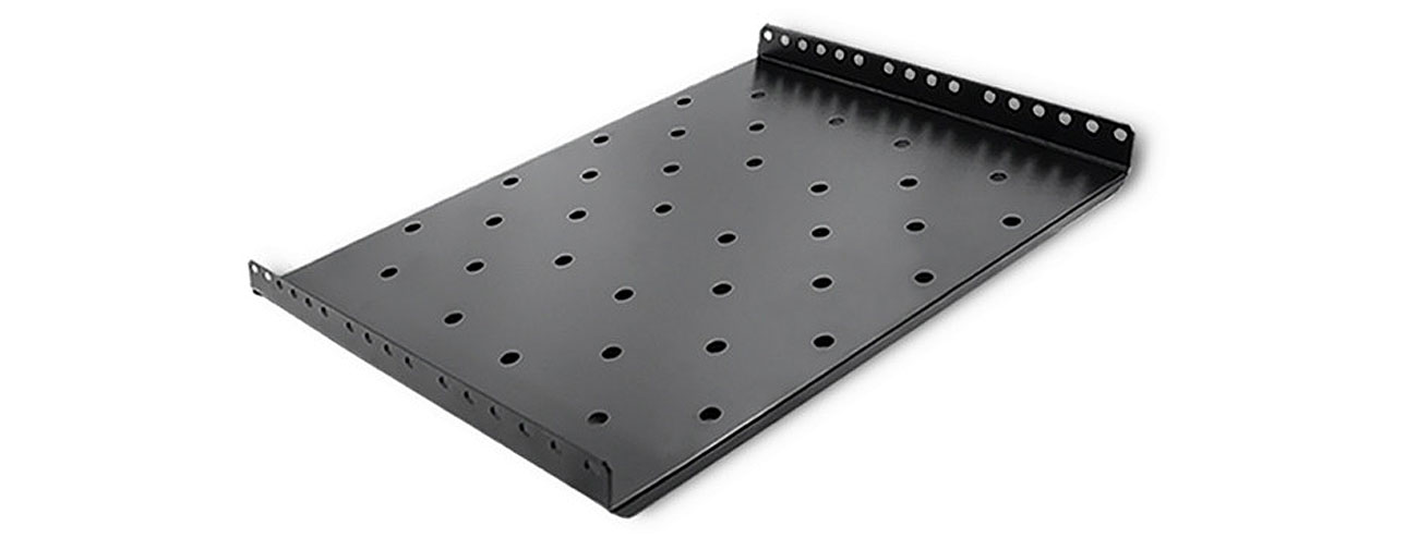 Qoltec 54473 półka do szafy RACK stała 490x433 czarna