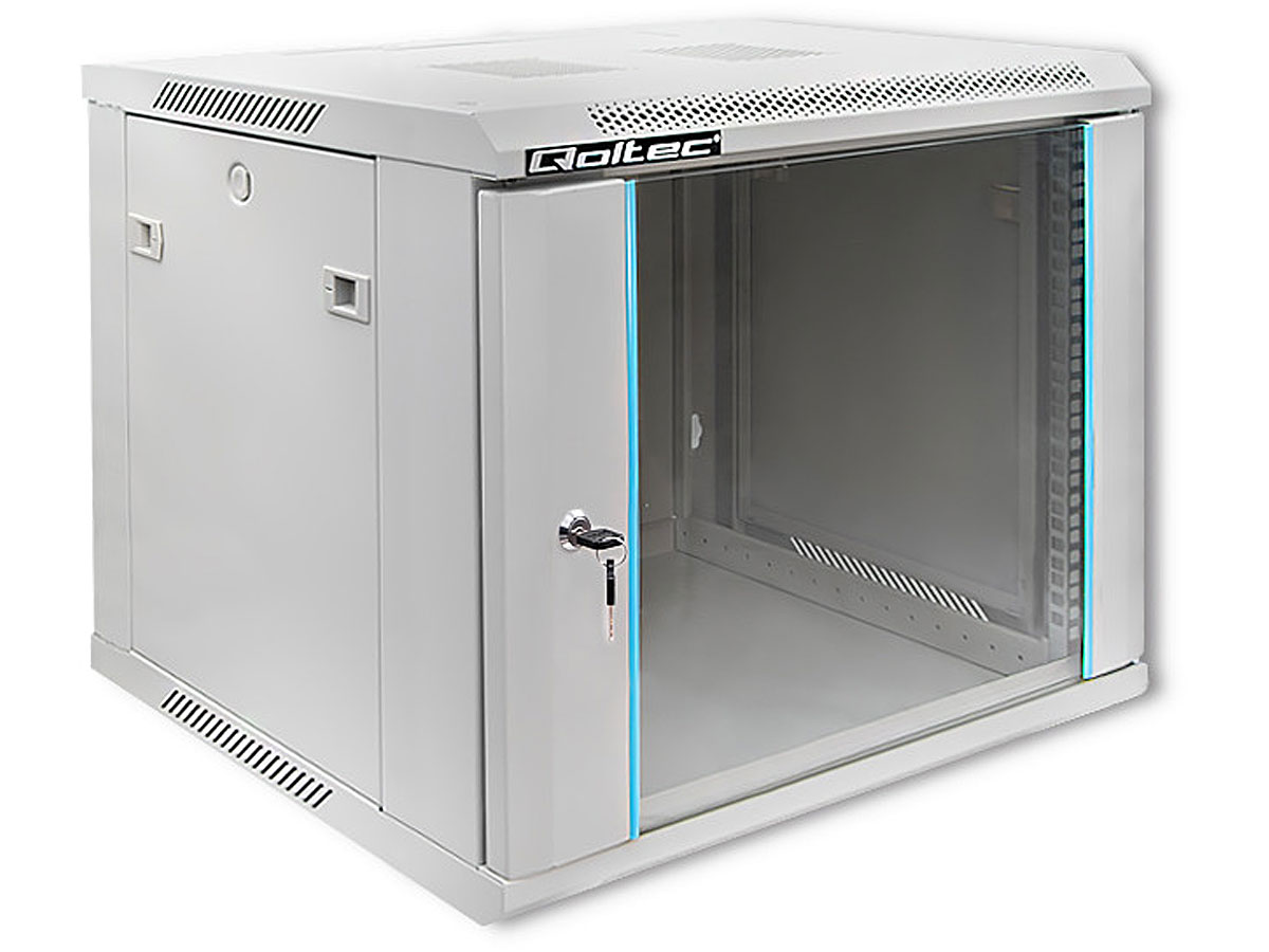 Qoltec 54486 szafa RACK 19'' 9U 600x500x600 szara