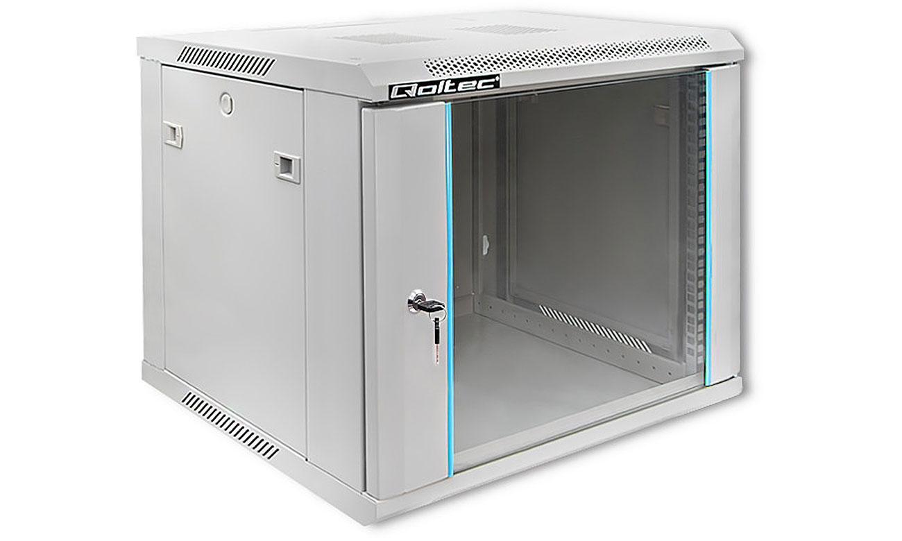 Qoltec 54486 szafa RACK 19'' 9U 600x500x600 szara