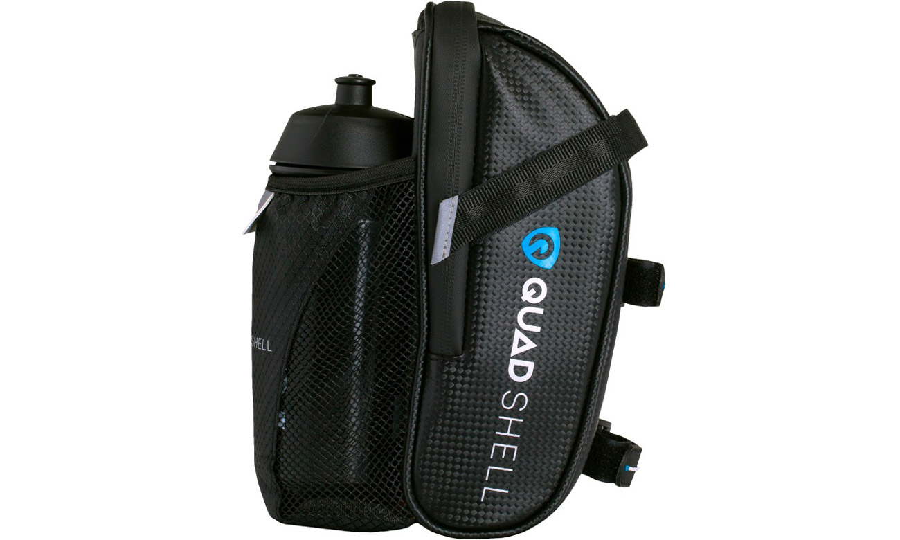 Torba rowerowa QuadShell TORPEDO - Widok z boku + bidon