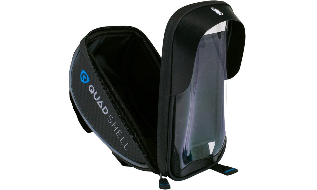 Torba rowerowa QuadShell DYNAMO - Widok z boku pod kątem, otwarta kieszeń