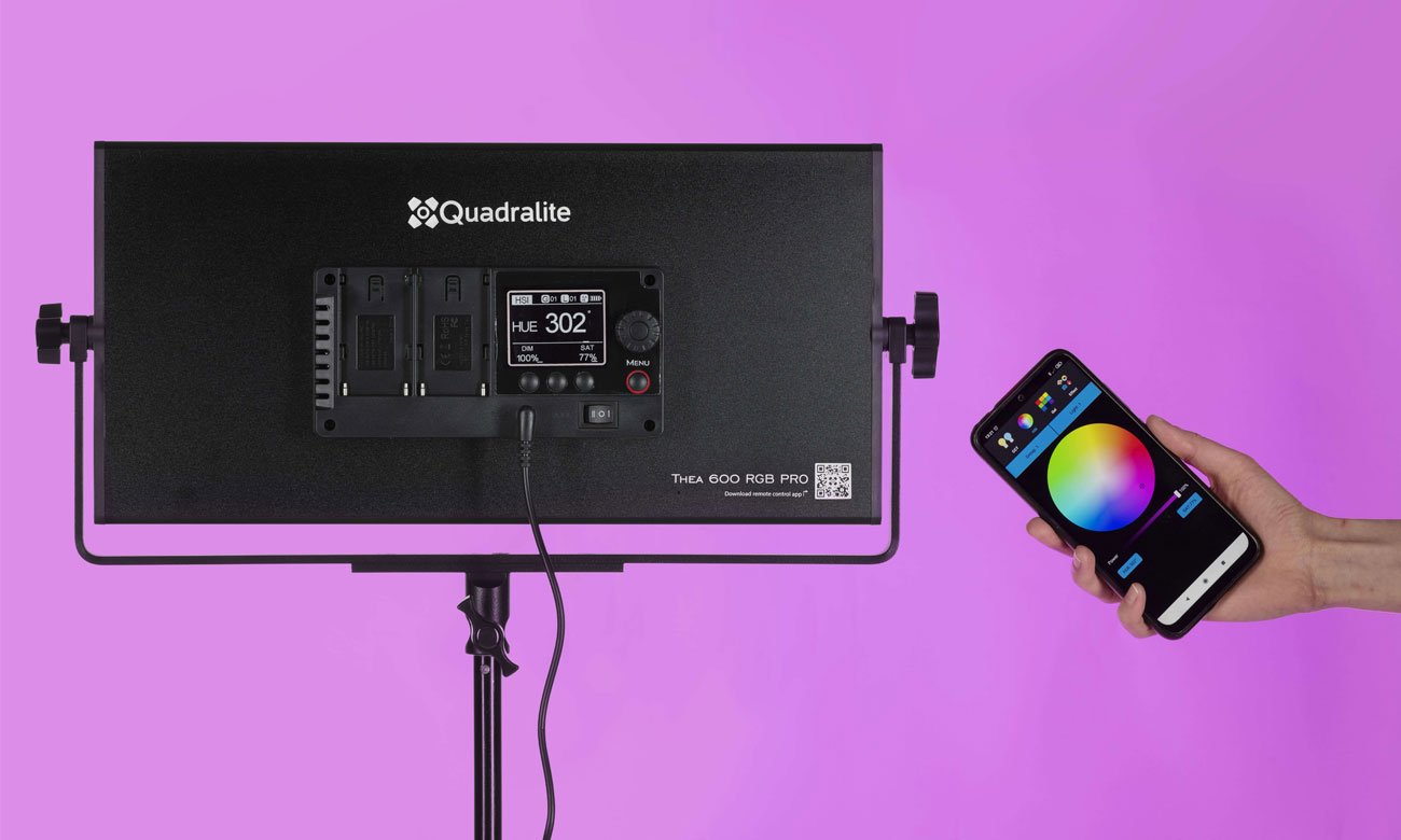 Lampa LED Quadralite Thea 600 RGB Pro