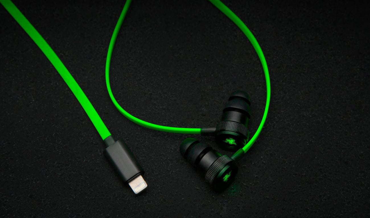 Razer Hammerhead złacze lightning czysty dźwięk