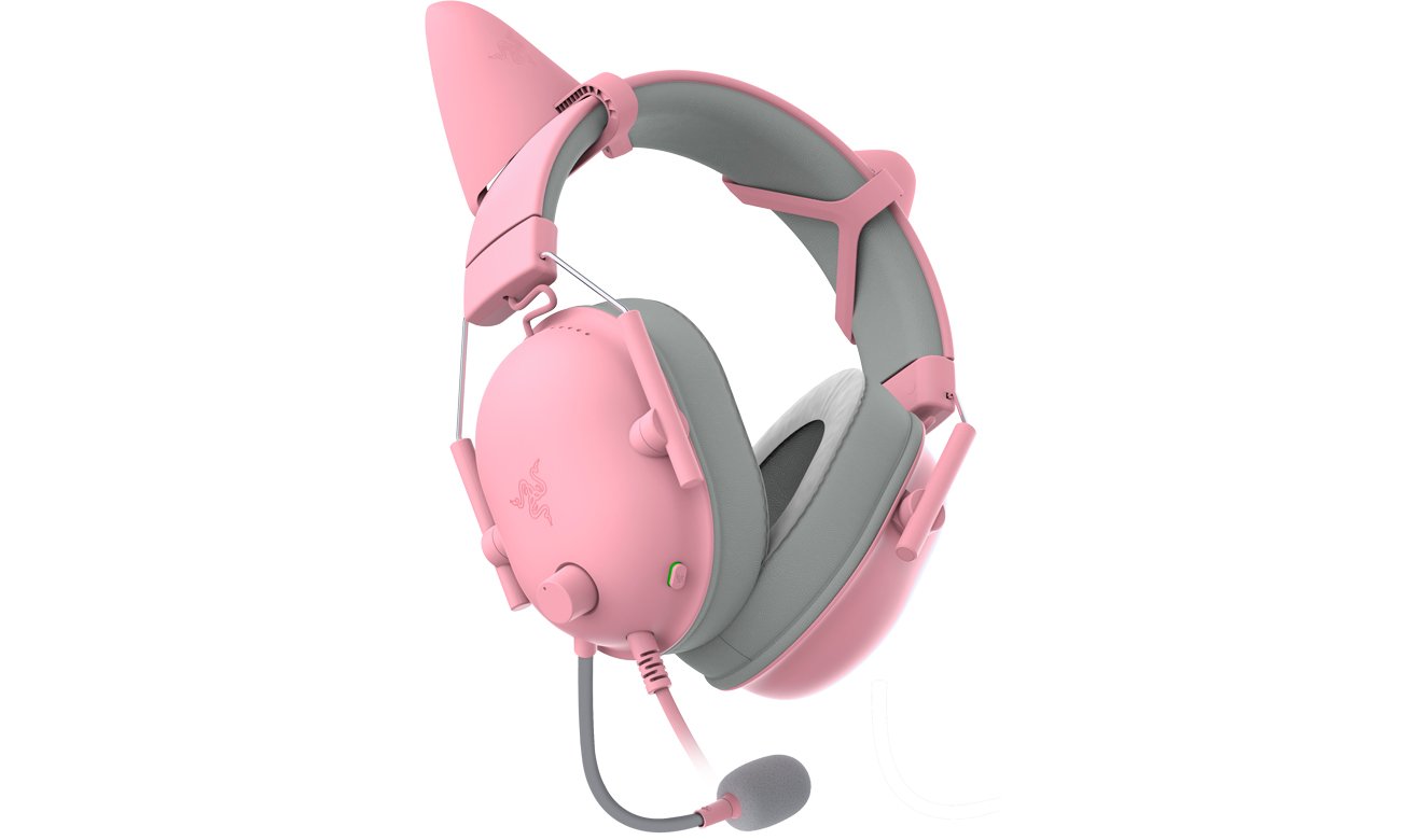 Uszy do zestawu słuchawkowego Razer Kitty Ears V2 Quartz - Szeroka kompatybilność i łatwy montaż