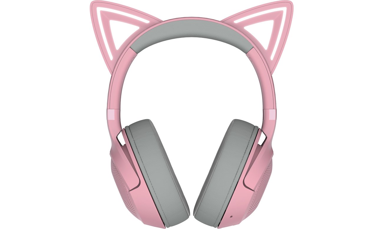 Bezprzewodowy zestaw słuchawkowy Razer Kraken Kitty V2 BT Quartz - Widok od przodu