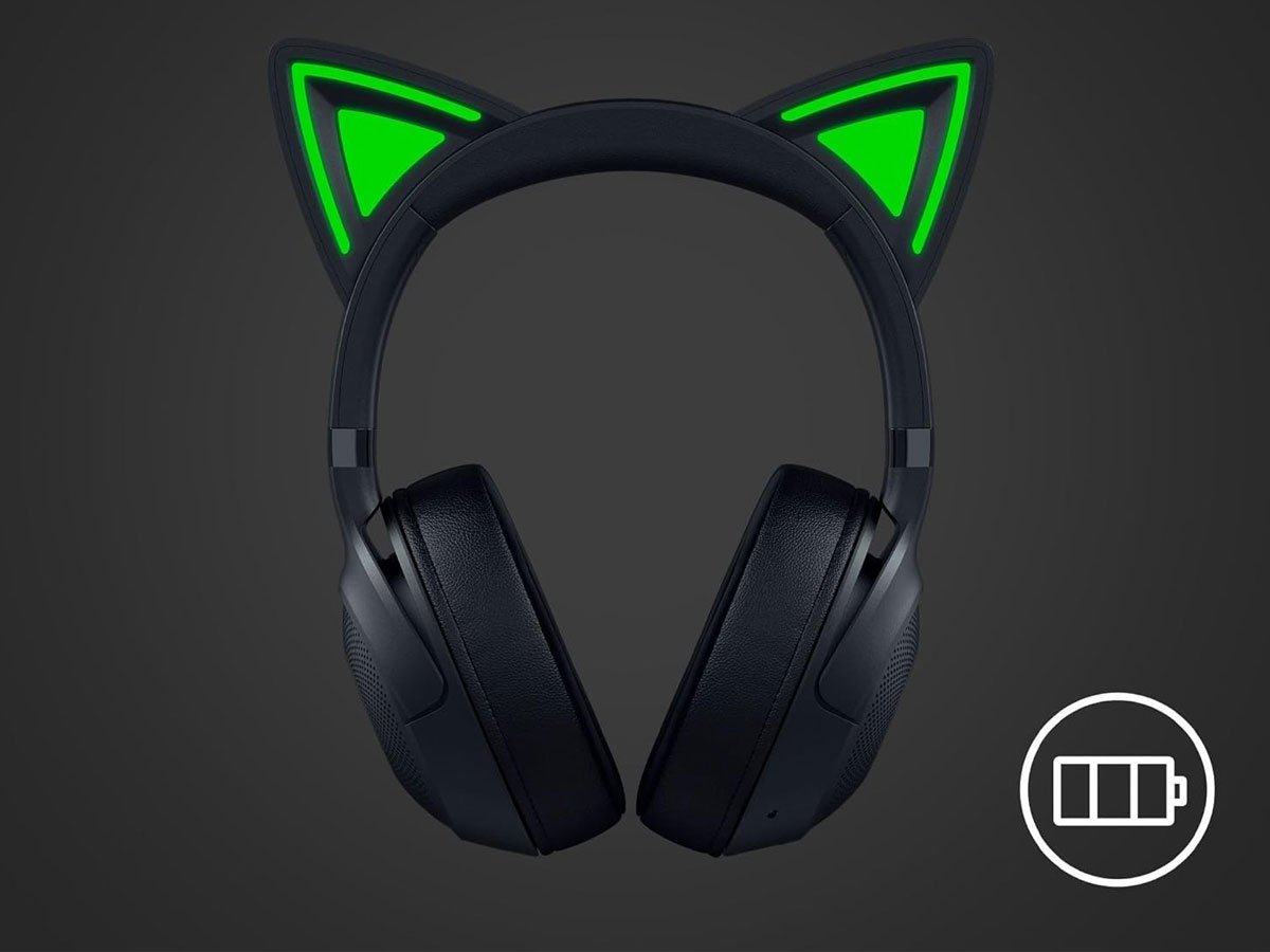 Zestaw słuchawkowy Razer Kraken Kitty V2 BT Black - Do 40 godzin pracy na baterii