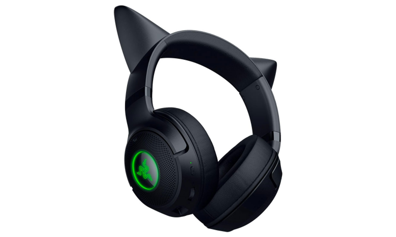 Zestaw słuchawkowy Razer Kraken Kitty V2 BT Black - Widok od przodu pod kątem