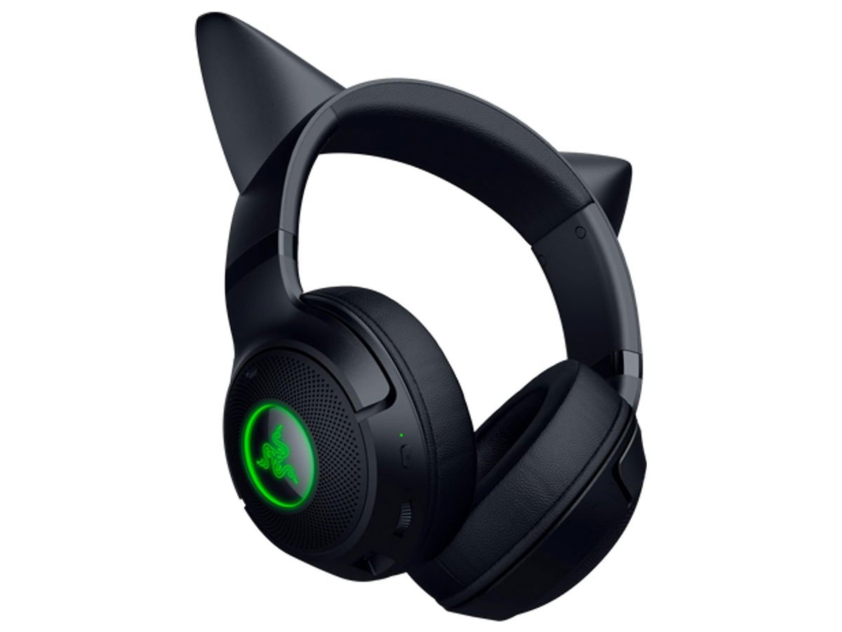 Zestaw słuchawkowy Razer Kraken Kitty V2 BT Black - Widok od przodu pod kątem