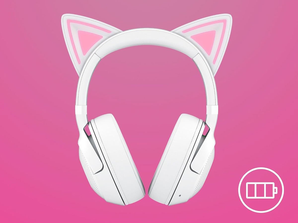 Zestaw słuchawkowy Razer Kraken Kitty V2 BT White - Do 40 godzin pracy na baterii