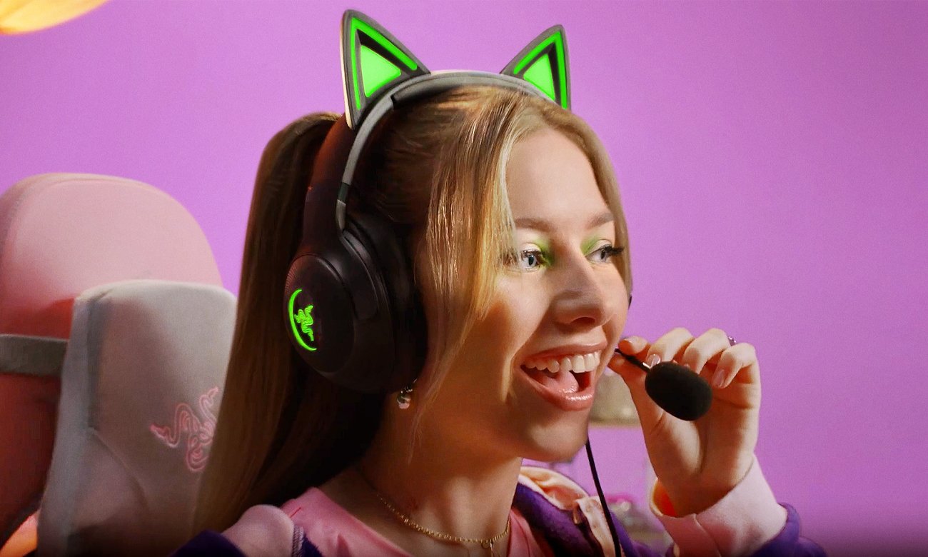 Razer Kraken Kitty V2 Black Headset - Lifestyle-Grafik