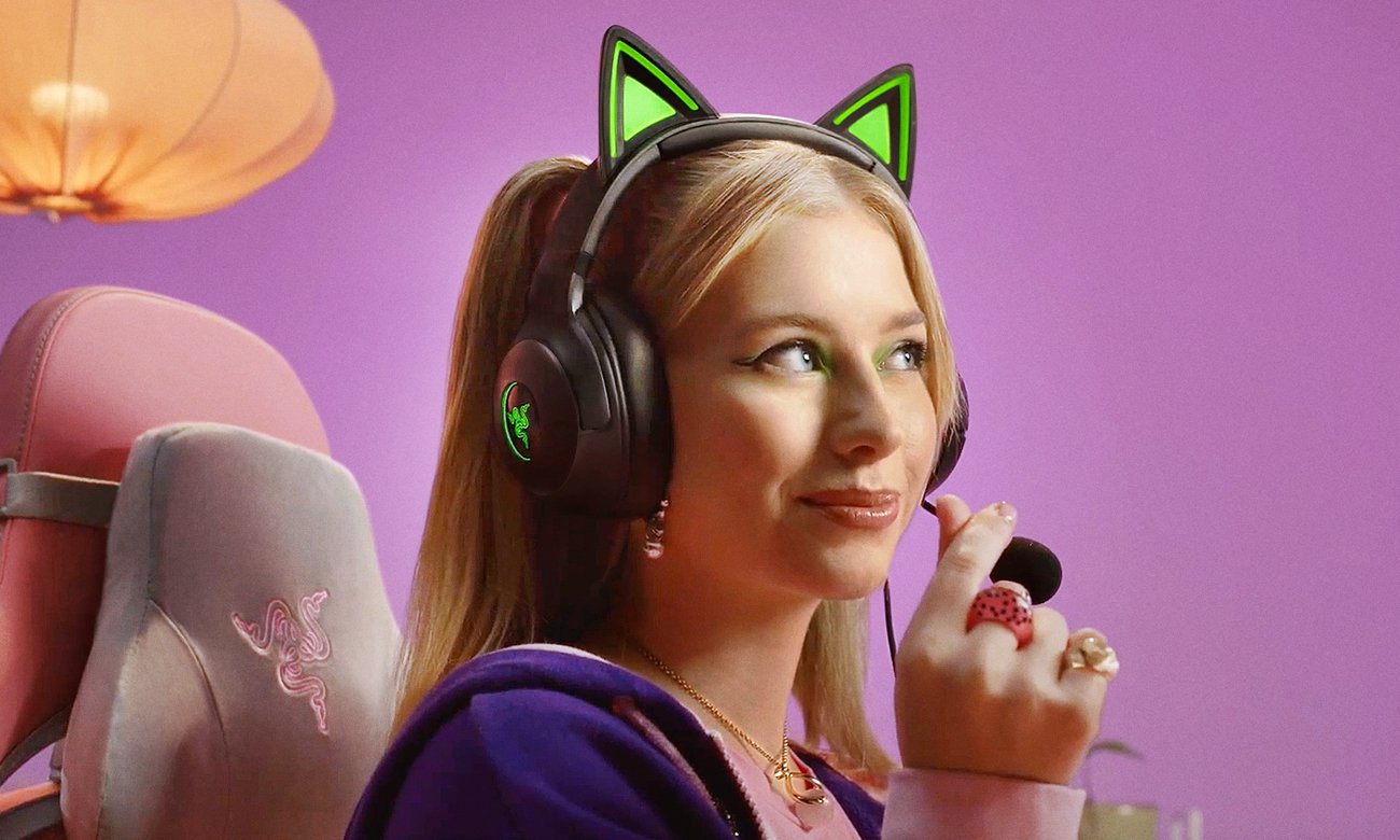 Razer Kraken Kitty V2 Black Headset - Lifestyle-Grafik