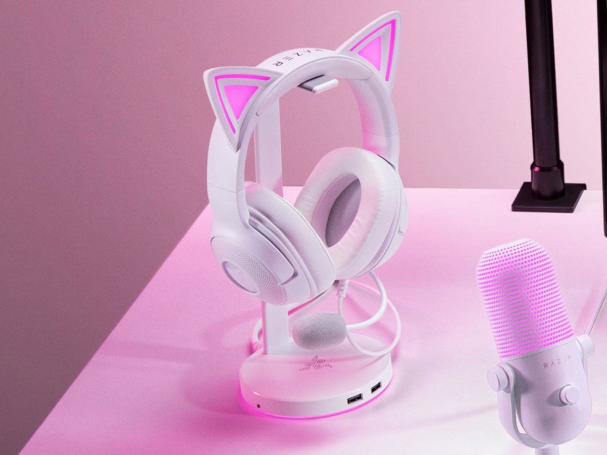 Zestaw słuchawkowy Razer Kraken Kitty V2 White - Grafika lifestyle