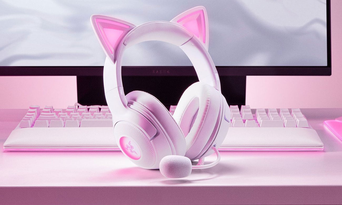 Zestaw słuchawkowy Razer Kraken Kitty V2 White - Grafika lifestyle