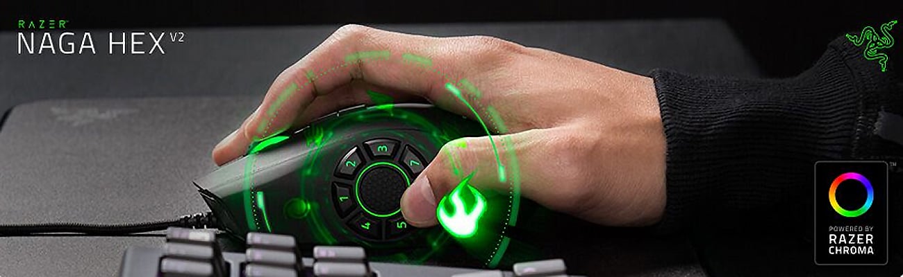 Mysz przewodowa Razer Naga Hex V2 RZ01-01600100-R3G1