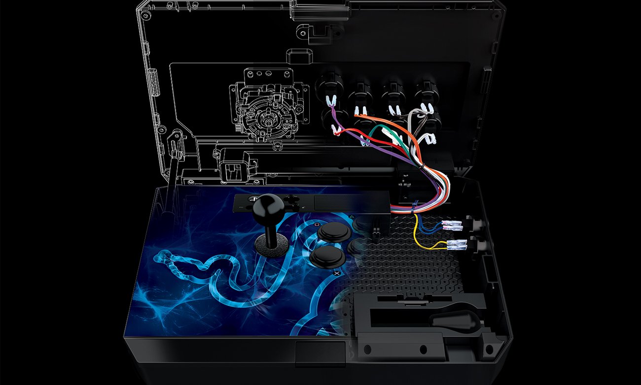 Razer Panthera Arcade Stick PS4 Wnętrze