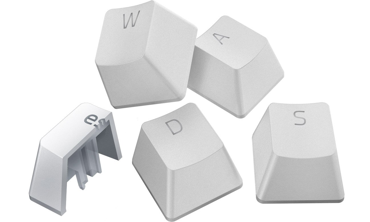 Keycaps do klawiatury Razer PBT Mercury White