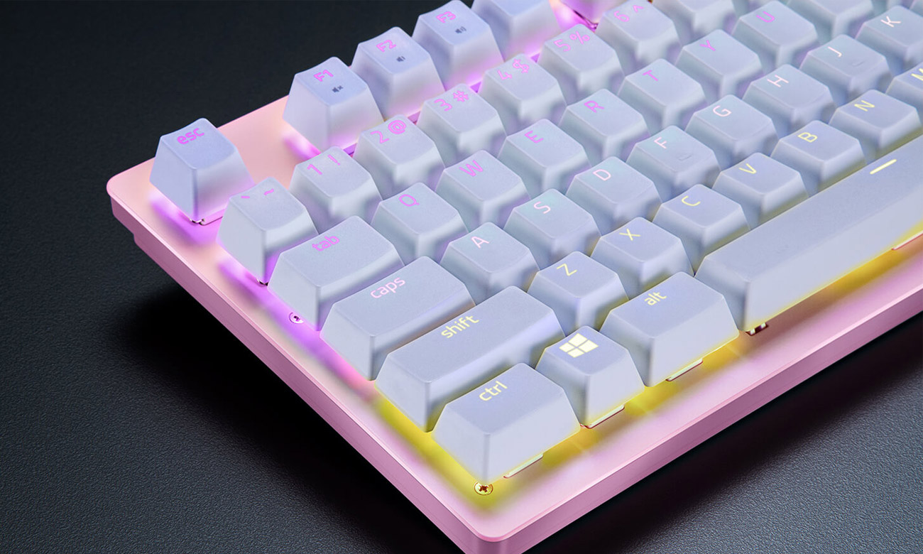 Keycaps do klawiatury Razer PBT Mercury White