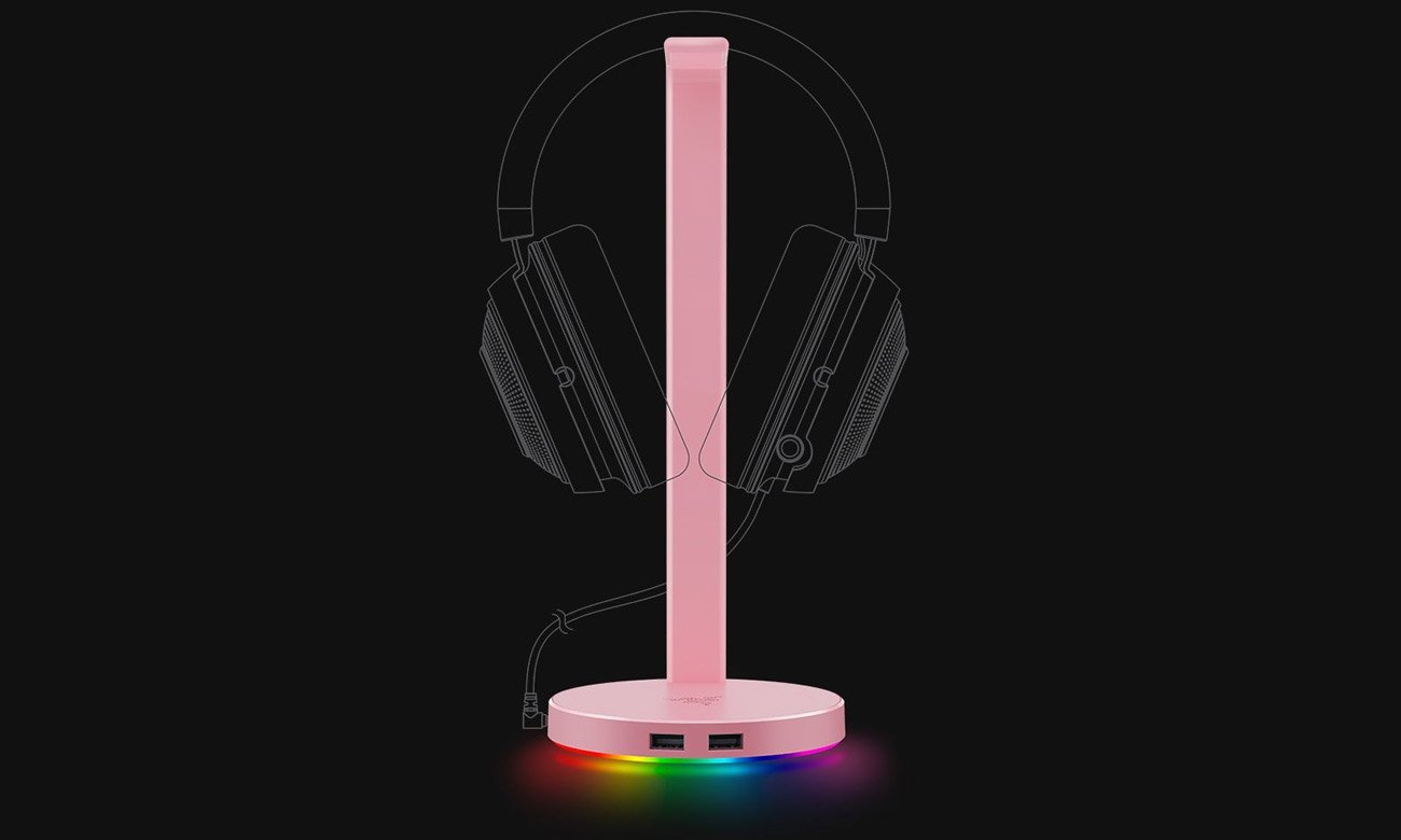 Stojak na słuchawki Razer Base Station Chroma V2 Quartz
