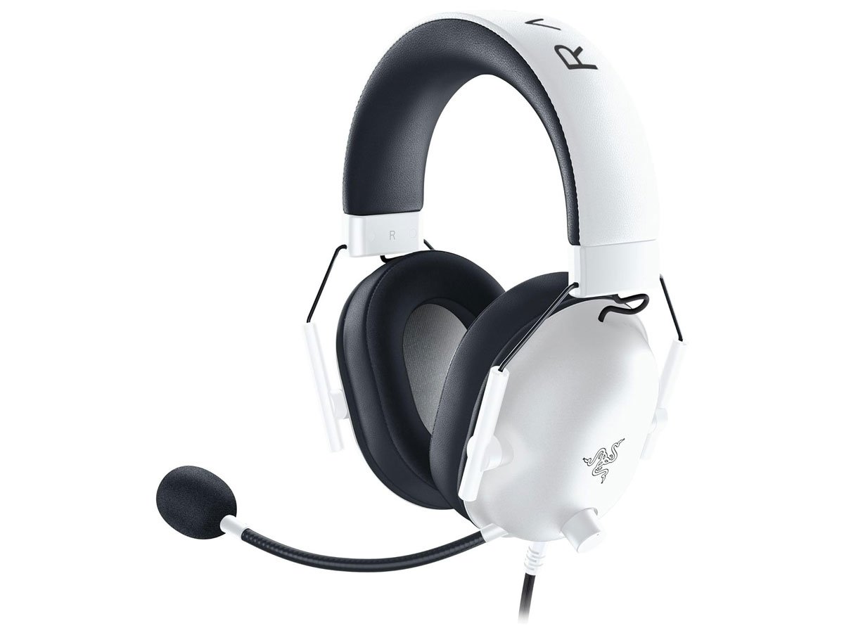 Słuchawki Razer BlackShark V2 X PlayStation White - Widok od przodu pod kątem