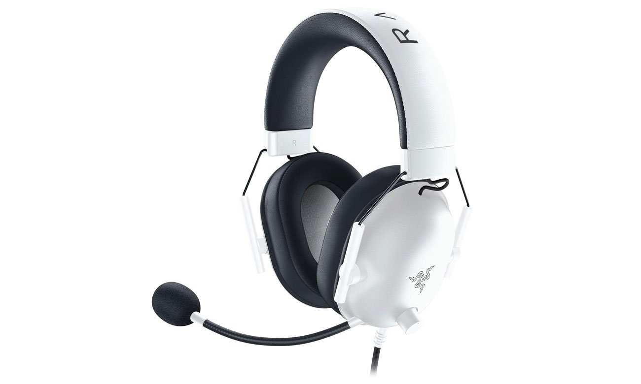 Słuchawki Razer BlackShark V2 X Xbox White - Widok od przodu pod kątem