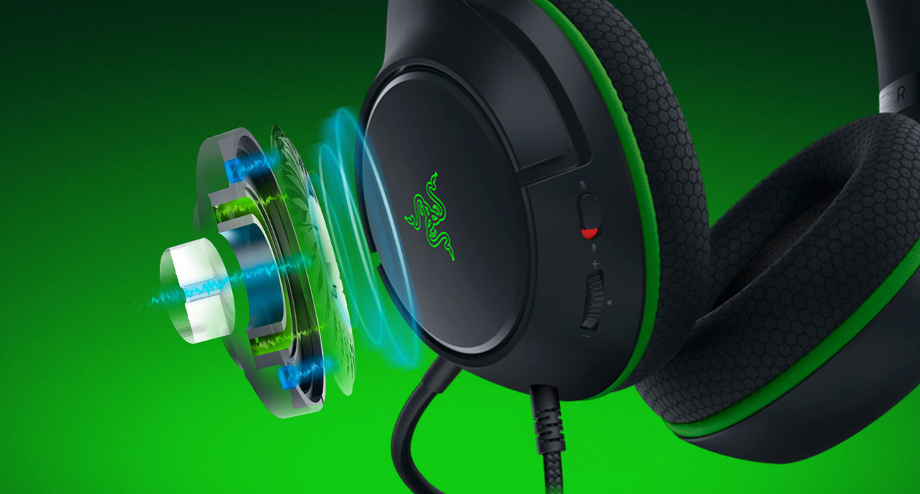 Zestaw słuchawkowy Razer Kaira X Xbox - Przetworniki TRIFORCE