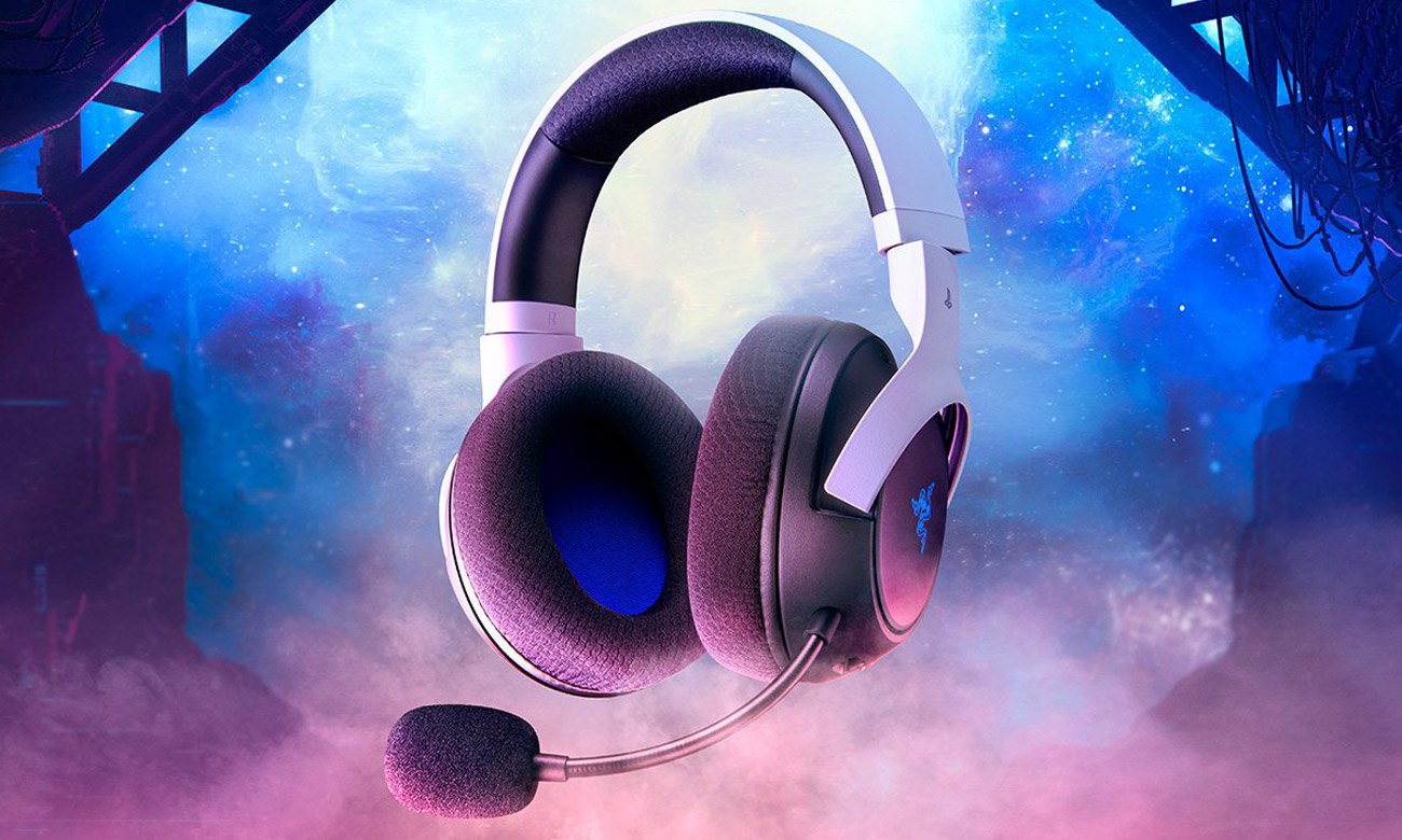 Zestaw słuchawkowy Razer Kaira HyperSpeed PlayStation - Widok od przodu pod kątem