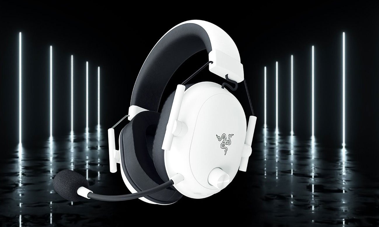 Zestaw słuchawkowy Razer BlackShark V2 HyperSpeed Biały - Grafika z tłem