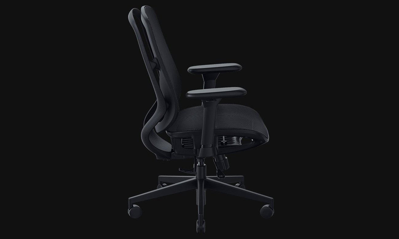 Ergonomiczny fotel gamingowy Razer Fujin - Widok prawego boku, grafika z tłem