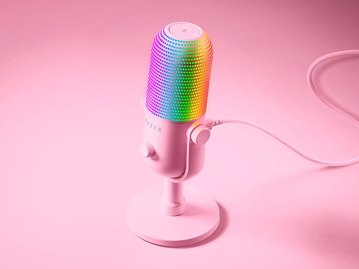 Mikrofon Razer Seiren V3 Chroma Quartz - Grafika lifestyle