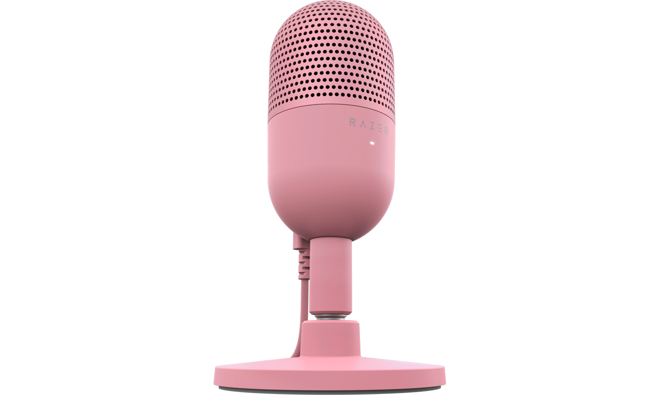 Mikrofon biurkowy Razer Seiren V3 Mini Różowy - Widok od przodu pod kątem