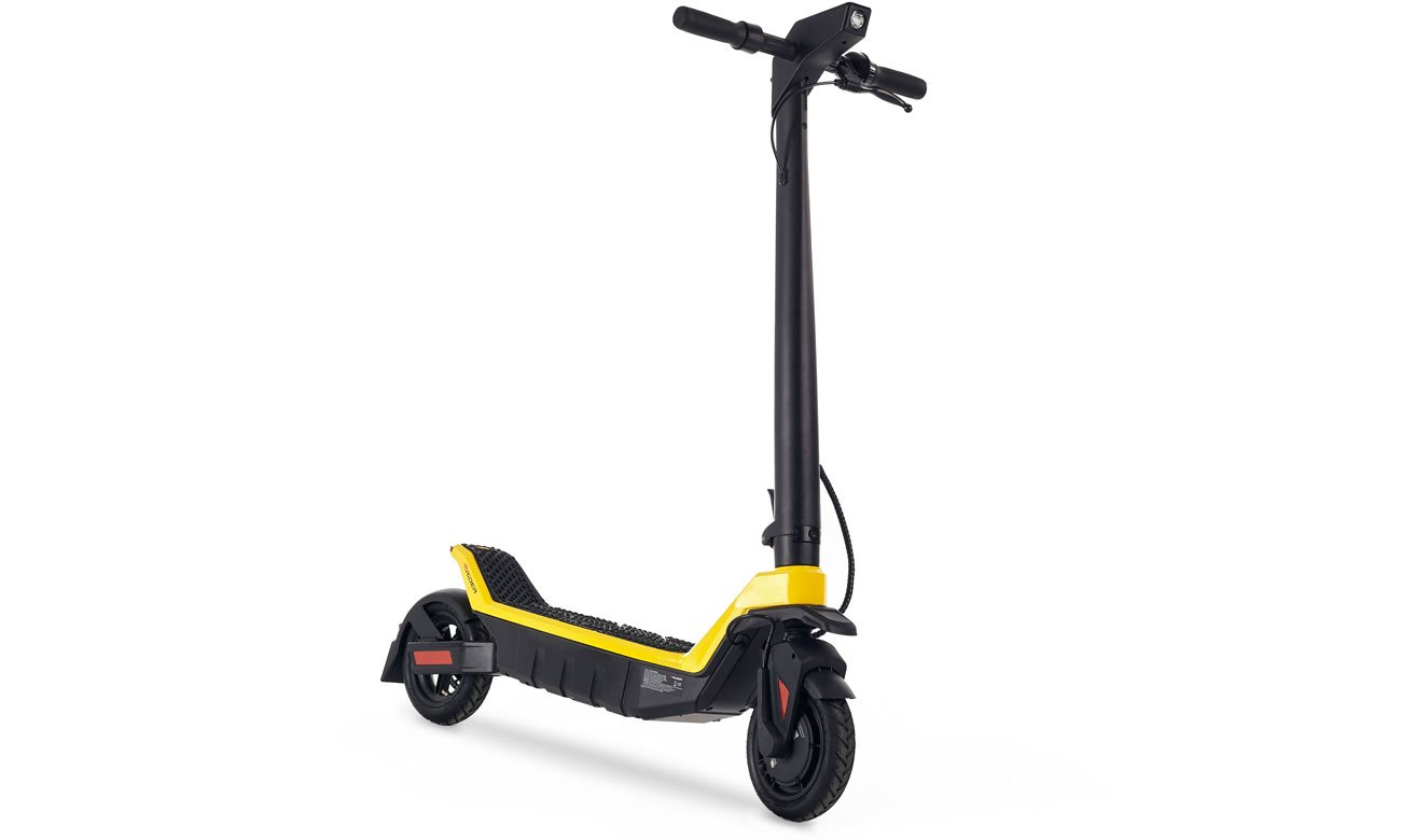 Hulajnoga elektryczna Rider RS Sport Żółta - Widok od przodu i prawego boku