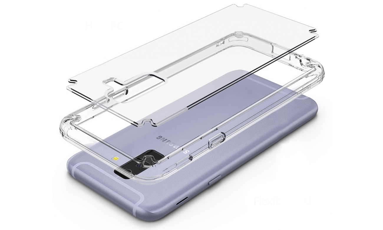 Ringke Fusion do Fusion do Galaxy A6+ 2018 Odporny na zarysowania