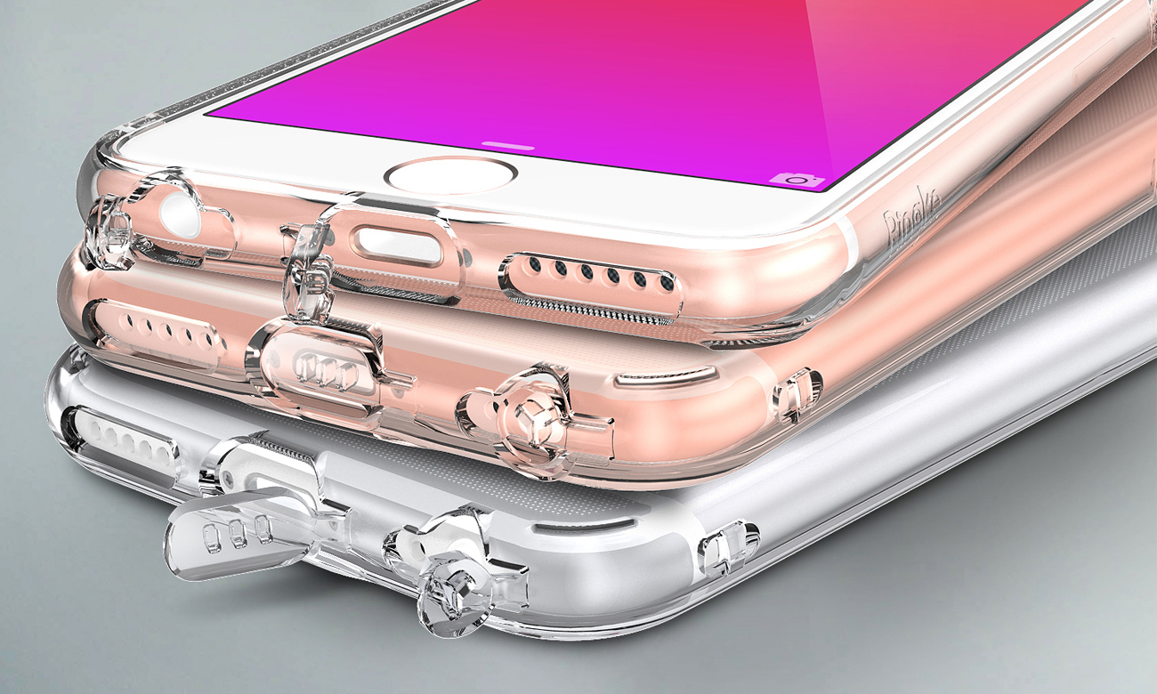 Ringke Air do iPhone 6/6s Crystal View dodatkowe zaślepki