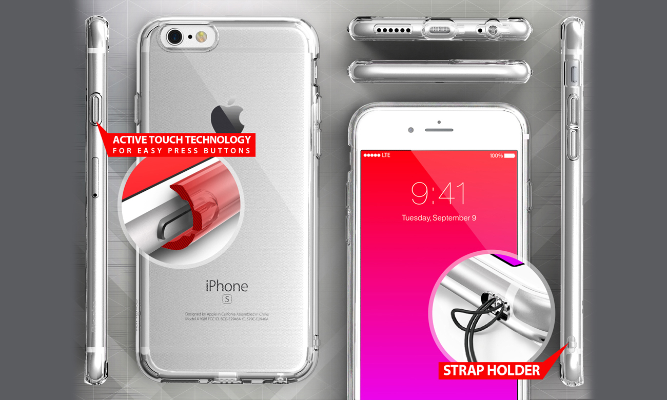 Ringke Air do iPhone 6/6s Crystal View dostęp do przycisków