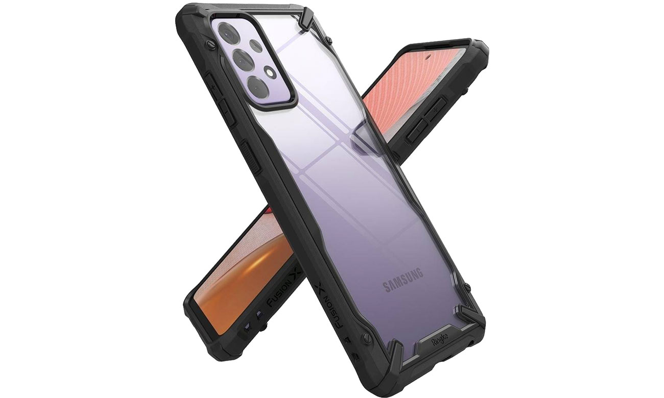 Etui Ringke Fusion X do Samsung Galaxy A72 czarny FUSG0070