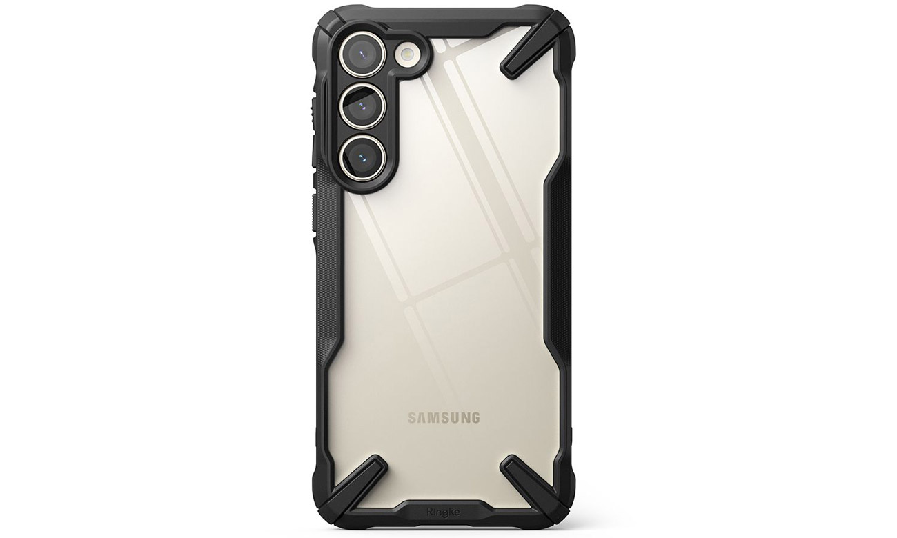 Etui Ringke Fusion X do Samsung Galaxy S23 Black - Widok od tyłu