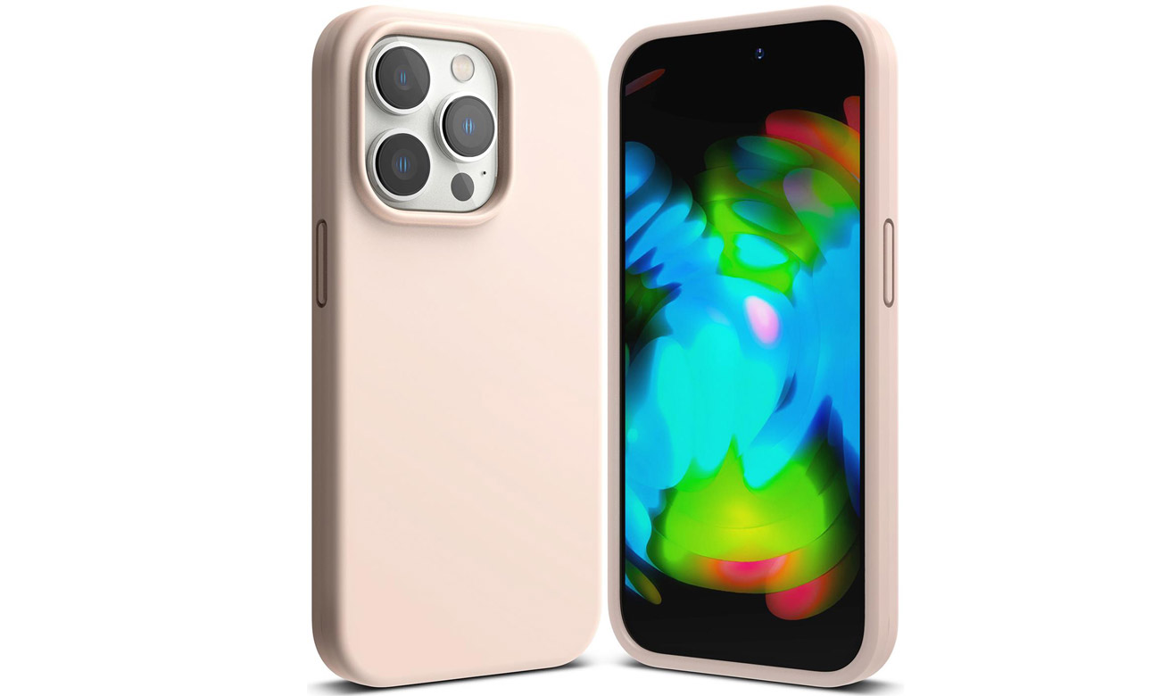 Etui Ringke Silicone do iPhone 14 Pro Max pink sand