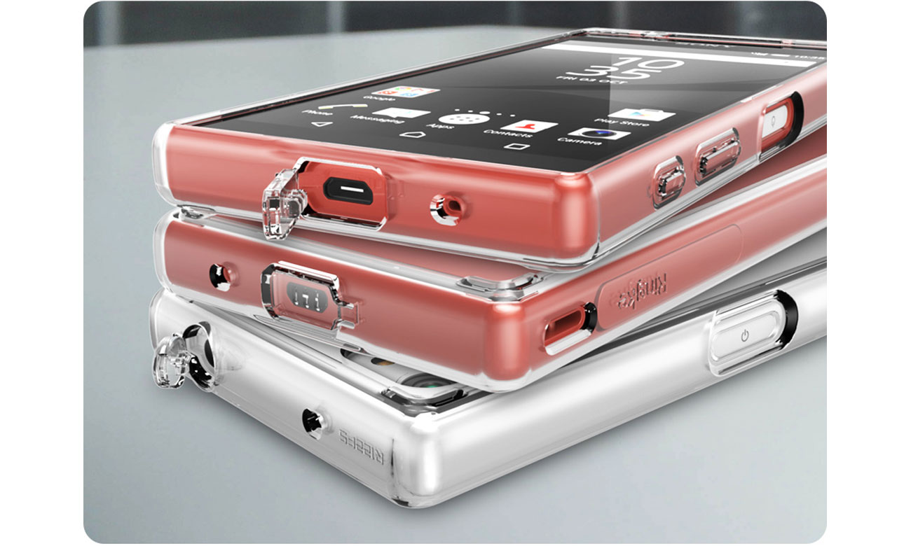 Ringke Fusion do Sony XPERIA Z5 Compact dołączone zaślepki