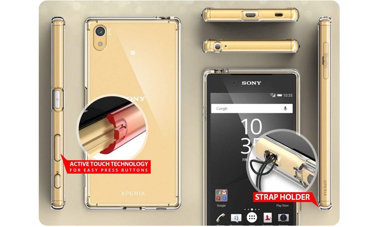 Ringke Fusion do Sony XPERIA Z5 dostęp do wszystkich portów