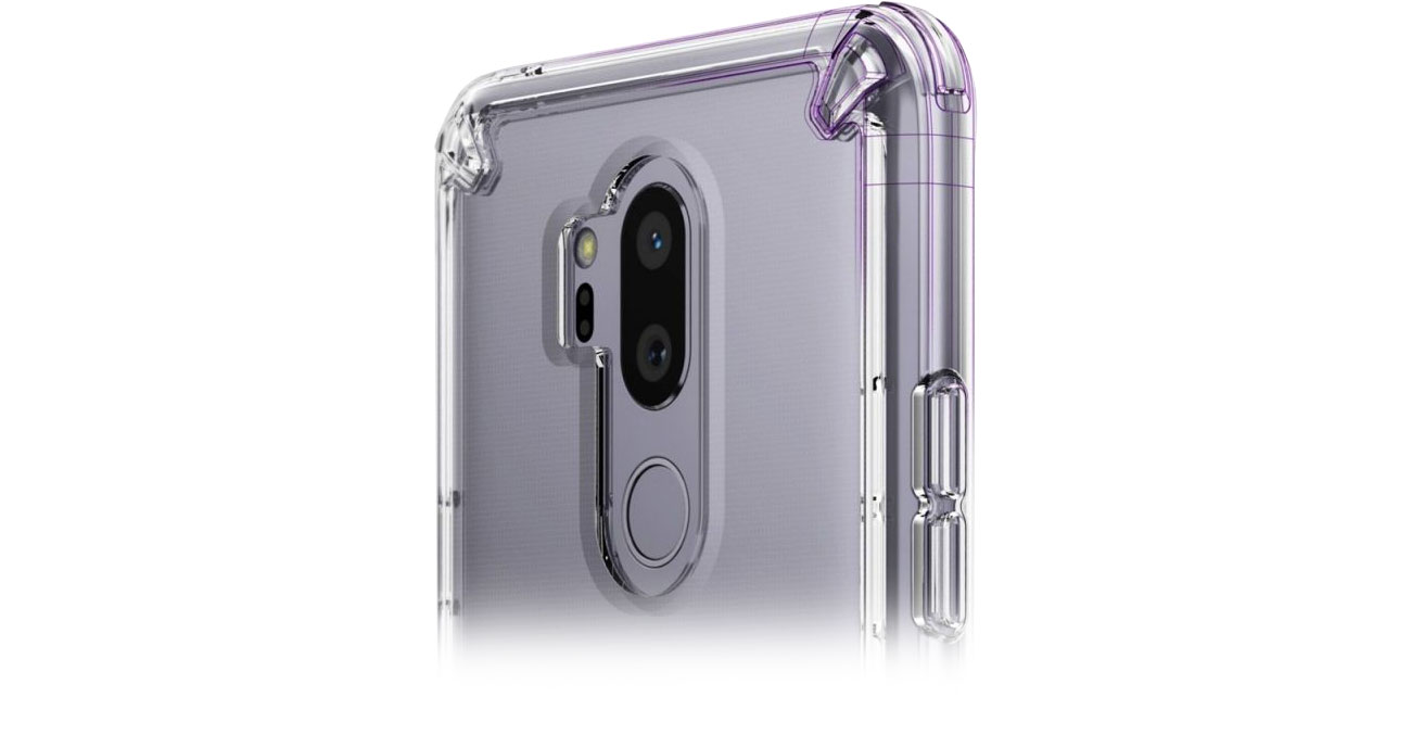 Ringke Fusion do LG G7 ThinQ Clear elementy chroniące porty telefonu