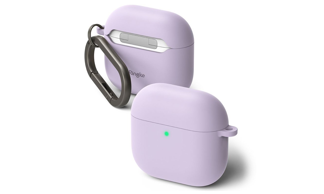 NEtui Silicone do Apple AirPods 4. generacji Fioletowe - Widok ogólny