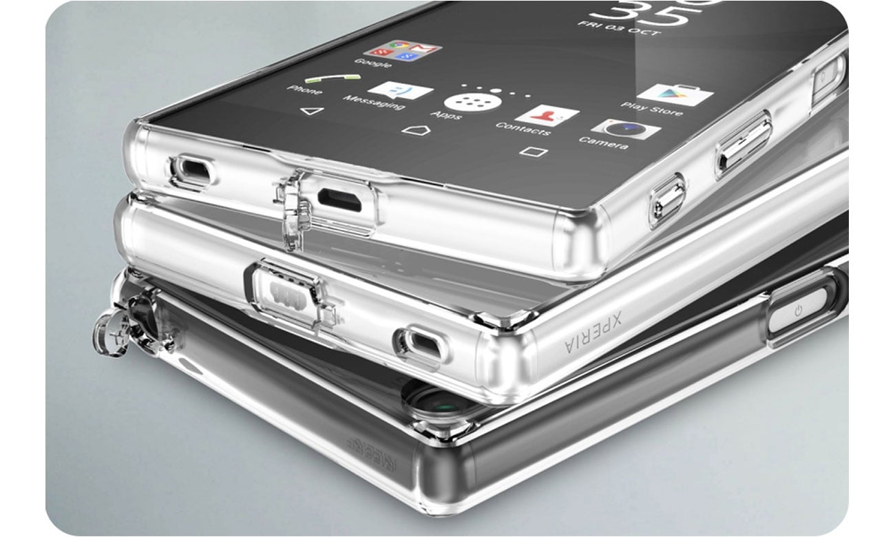 Ringke Sony XPERIA Z5 Premium Szare dołączone zaślepki