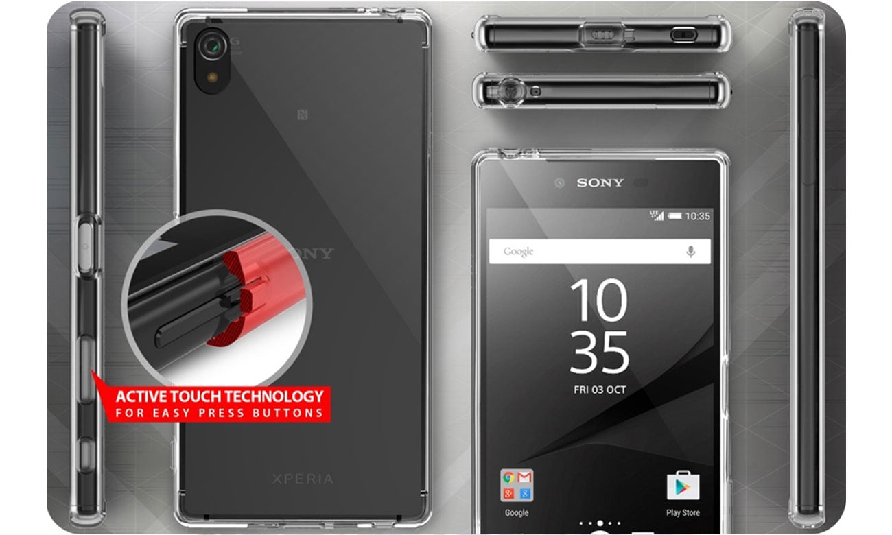 Ringke Sony XPERIA Z5 Premium Szare dostep do wszystkich portów