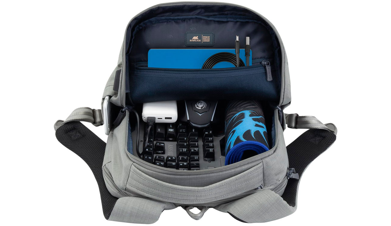 RIVACASE Biscayne 8365 15.6'' szary wnętrze
