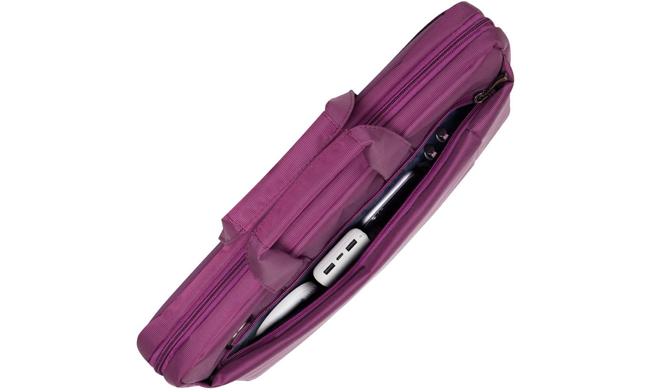 RIVACASE Central 8231 fioletowa Wnętrze i przegrody