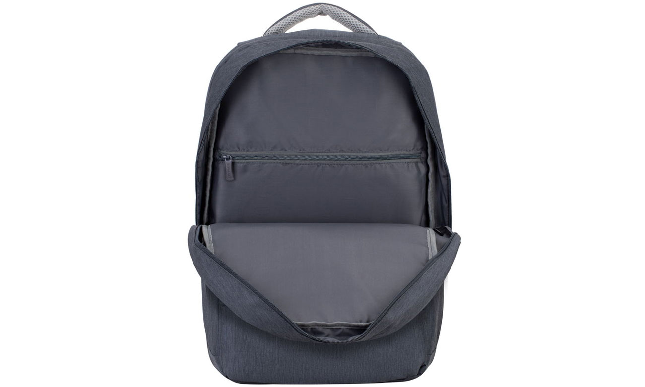 RIVACASE Prater 7567 17,3 szary wnętrze plecaka