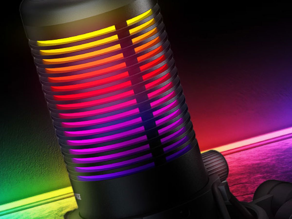 Mikrofon gamingowy Rampage Bemol RGB Czarny - Grafika lifestyle