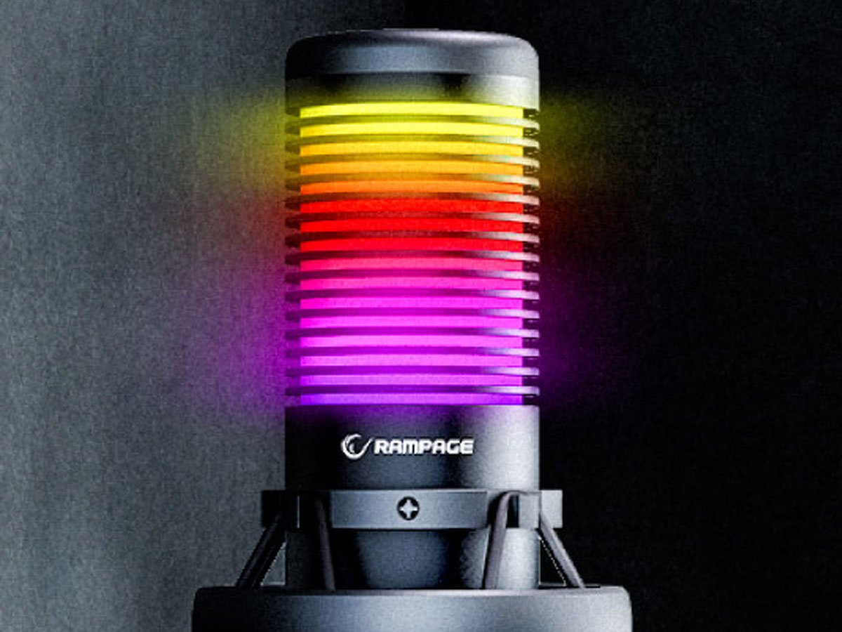 Mikrofon gamingowy Rampage Bemol RGB Czarny - Grafika lifestyle