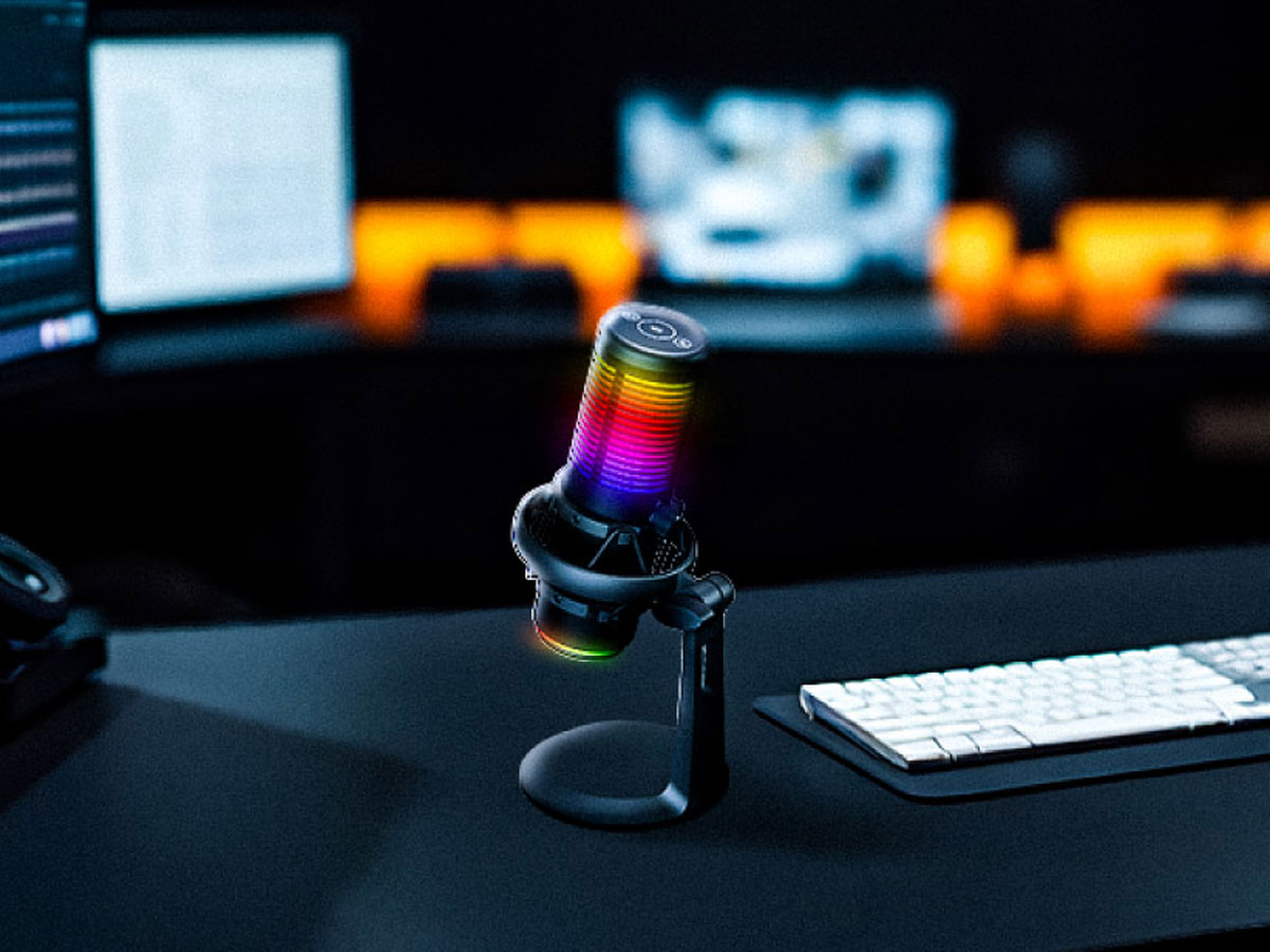 Mikrofon gamingowy Rampage Bemol RGB Czarny - Grafika lifestyle