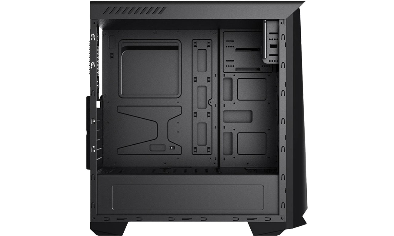 Rampage Racer Plus Black RAMPCA13757 Widok wnętrza obudowy